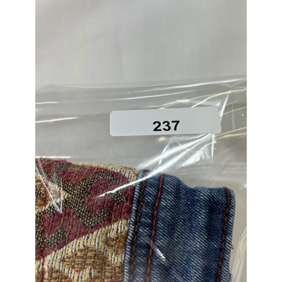 Desigual Jeans Embroidered Stripe Womens 34  Accent Boho 36D2674 Zipper Pocket - Picture 10 of 10